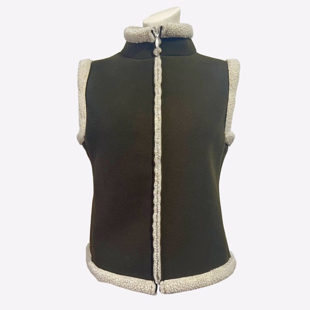 Rare Vintage 90s, R&R Faux Suede Sherpa Vest- Size M